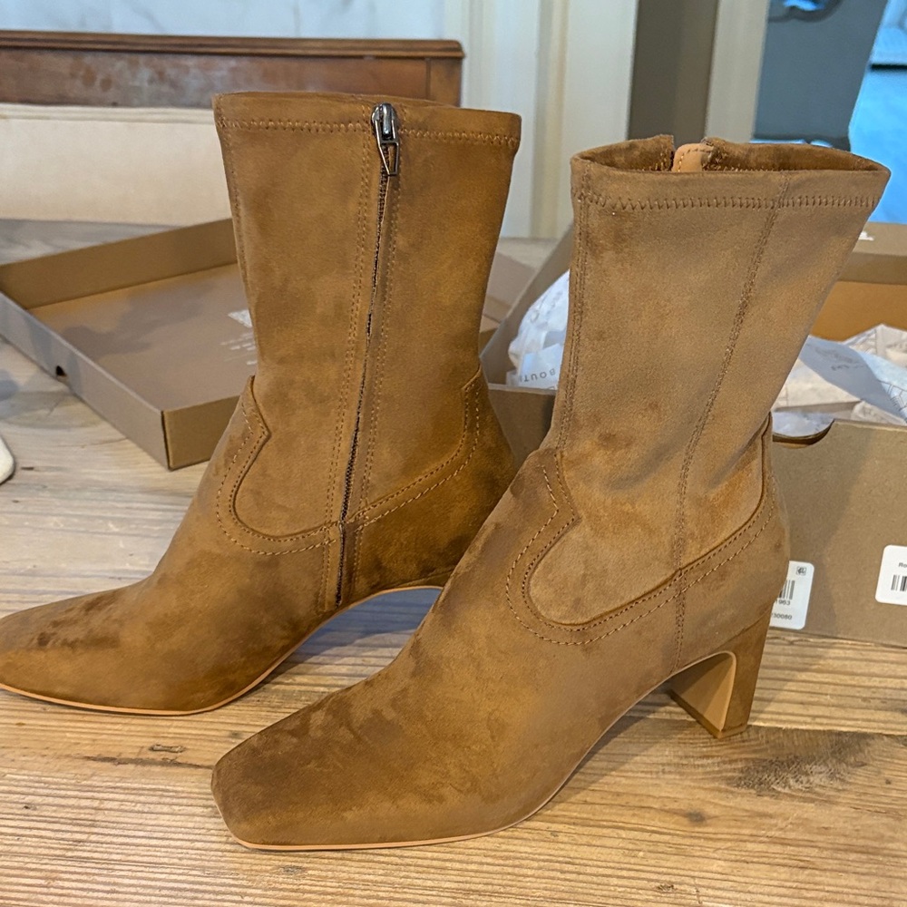 Dolce Vita Brown Suede Heeled Boots